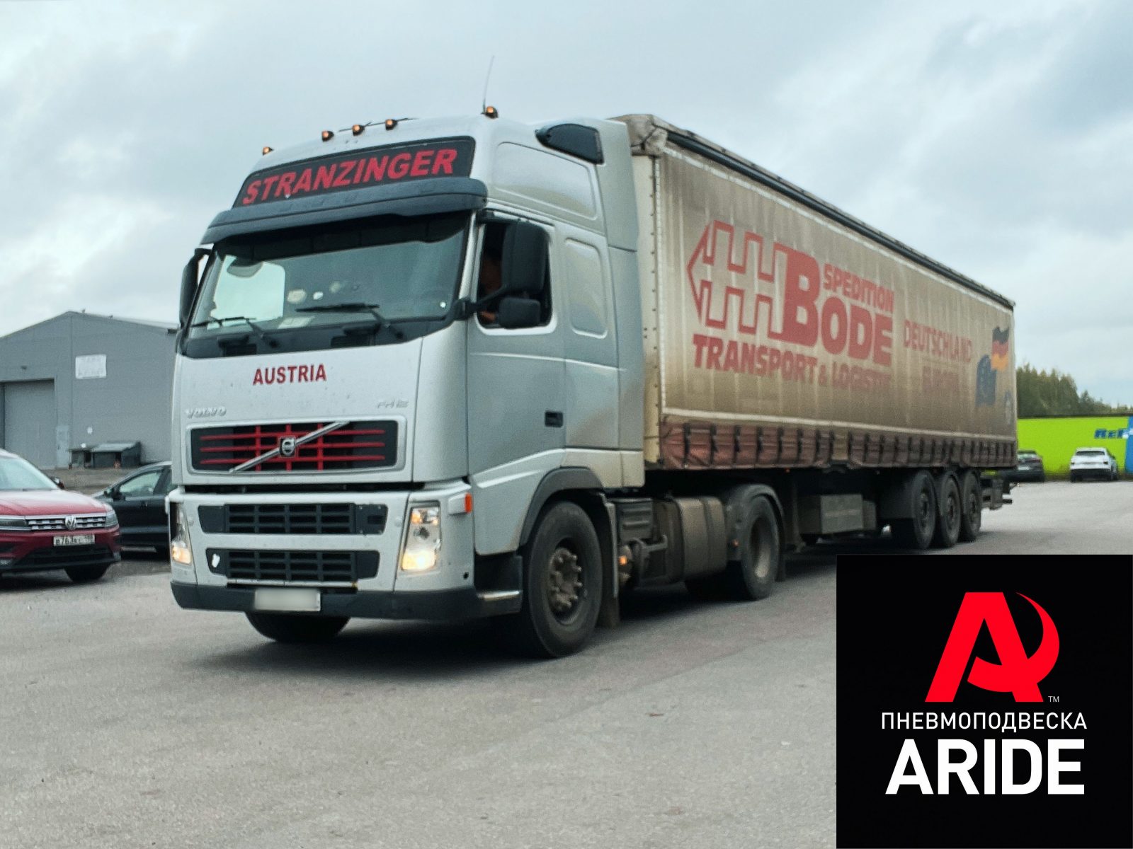 Установка пневмоподвески на SAF Intra тягач Volvo