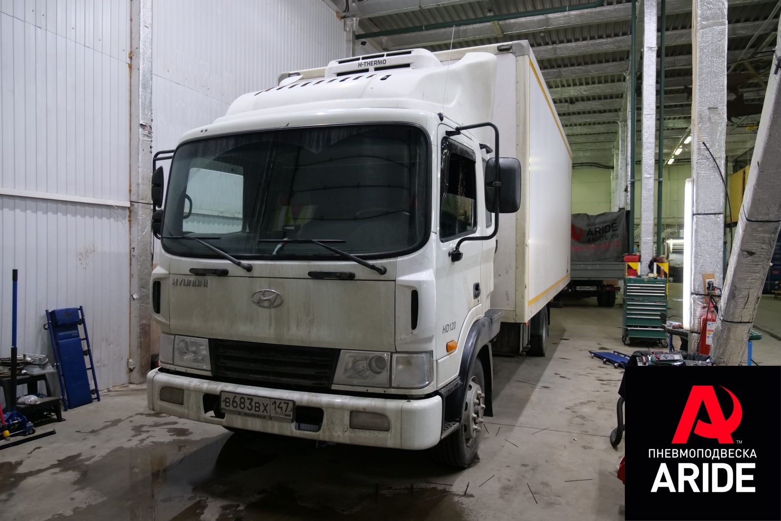 Hyundai HD120: пример установки пневмоподвески
