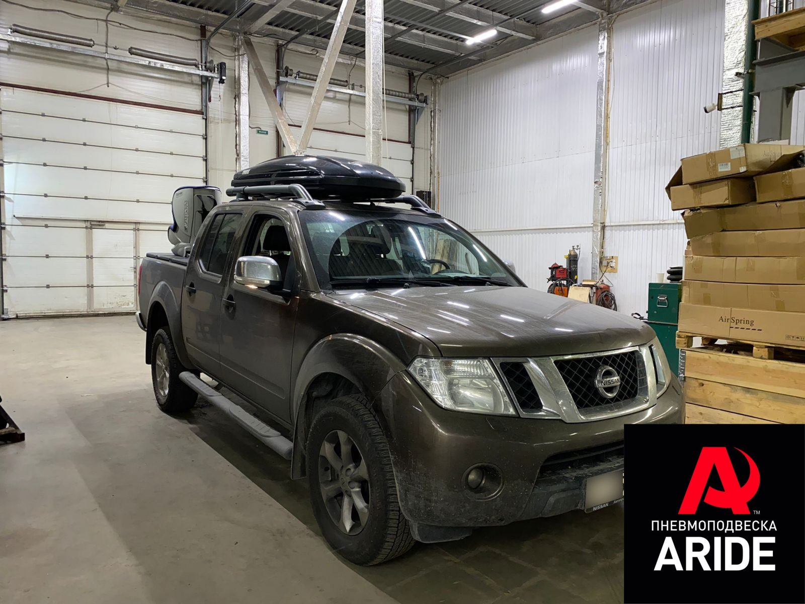 Пневмоподвеска на Nissan Navara D40 — пример установки