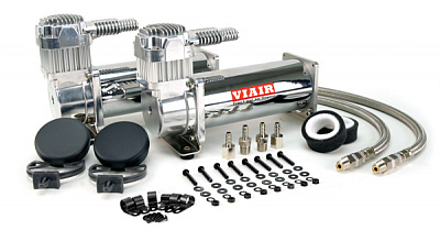 Комплект из 2-х компрессоров VIAIR 444C, хром